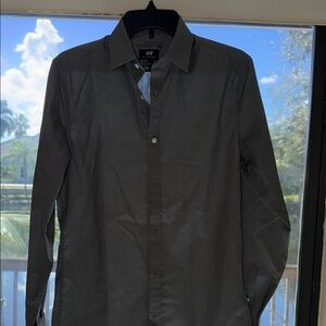 H&M Men's Dark Gray Dress Shirt